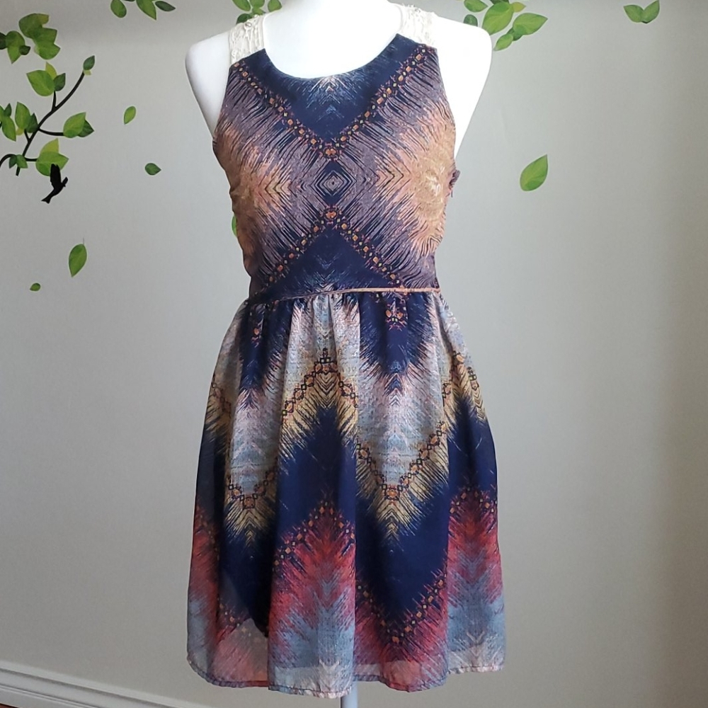 City Studio Multi Color Dress Junior Size 3